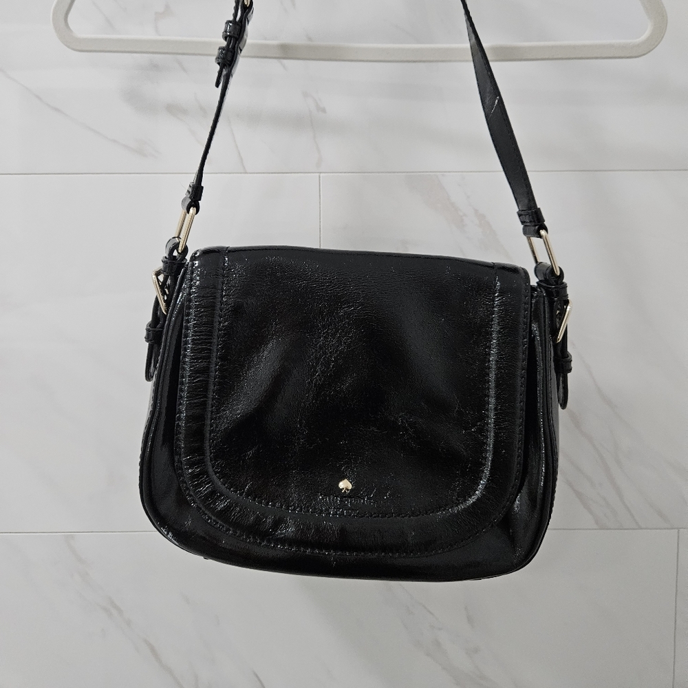 Kate Spade Black Patent Purse Shoulder Bag